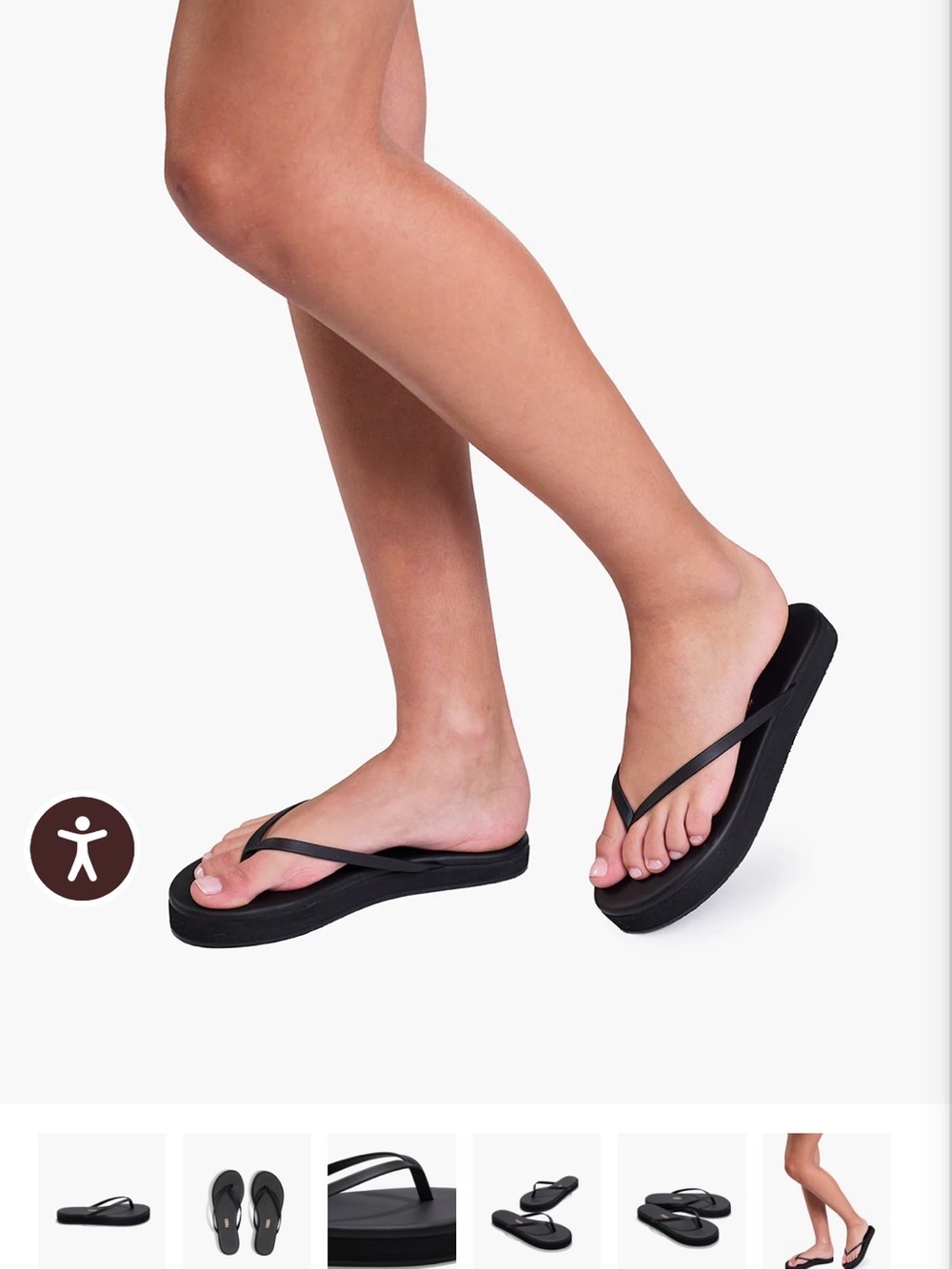 TKEES Black Slim-Strap Flip Flop Sandals - PLATFORM - Women's